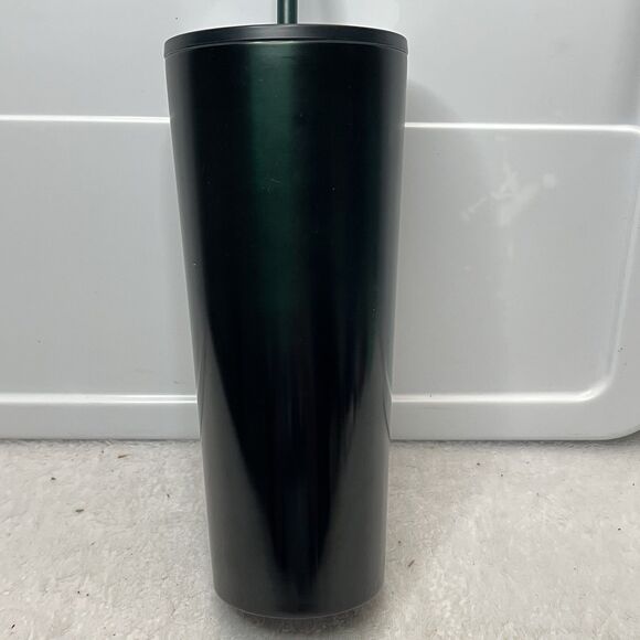 Starbucks Tumbler Stainless Steel 24oz Matte Green Cup Straw Cold Drink Modern - Picture 3 of 7
